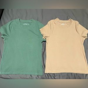 Lot of (2) S Abercrombie & Fitch Ribbed T-shirts